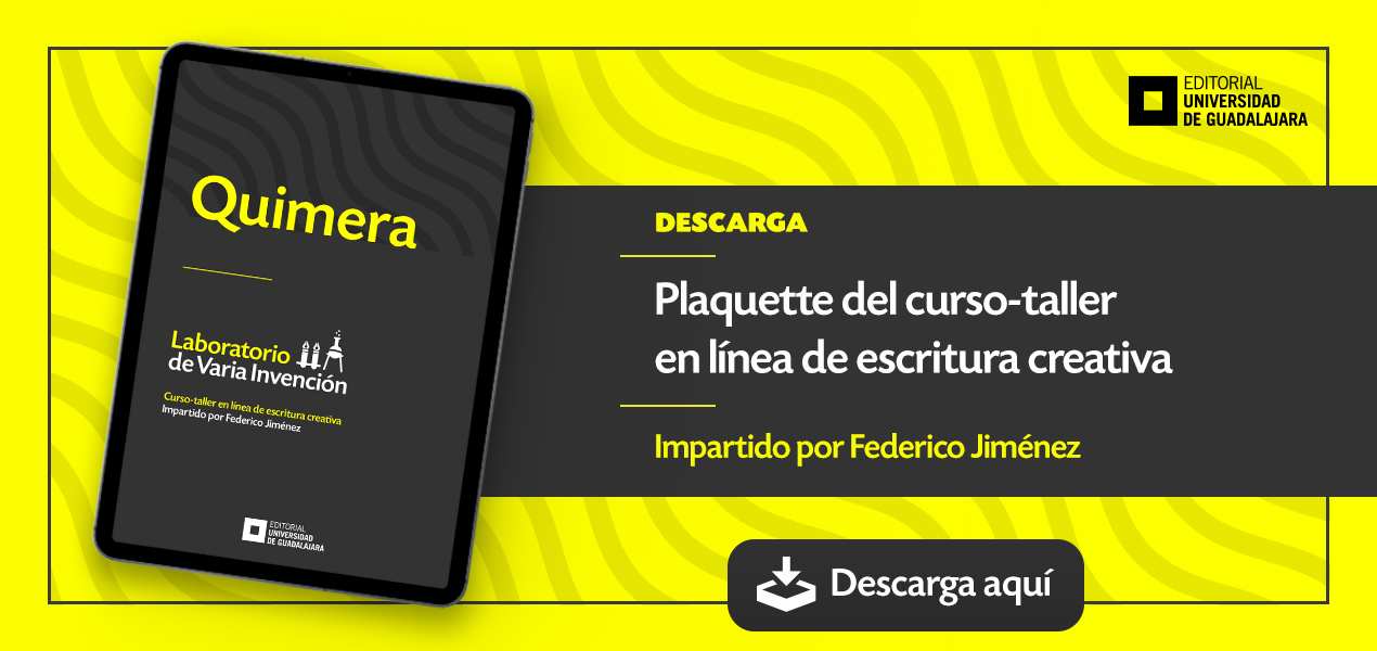 Plaquette del curso-taller en línea de escritura creativa